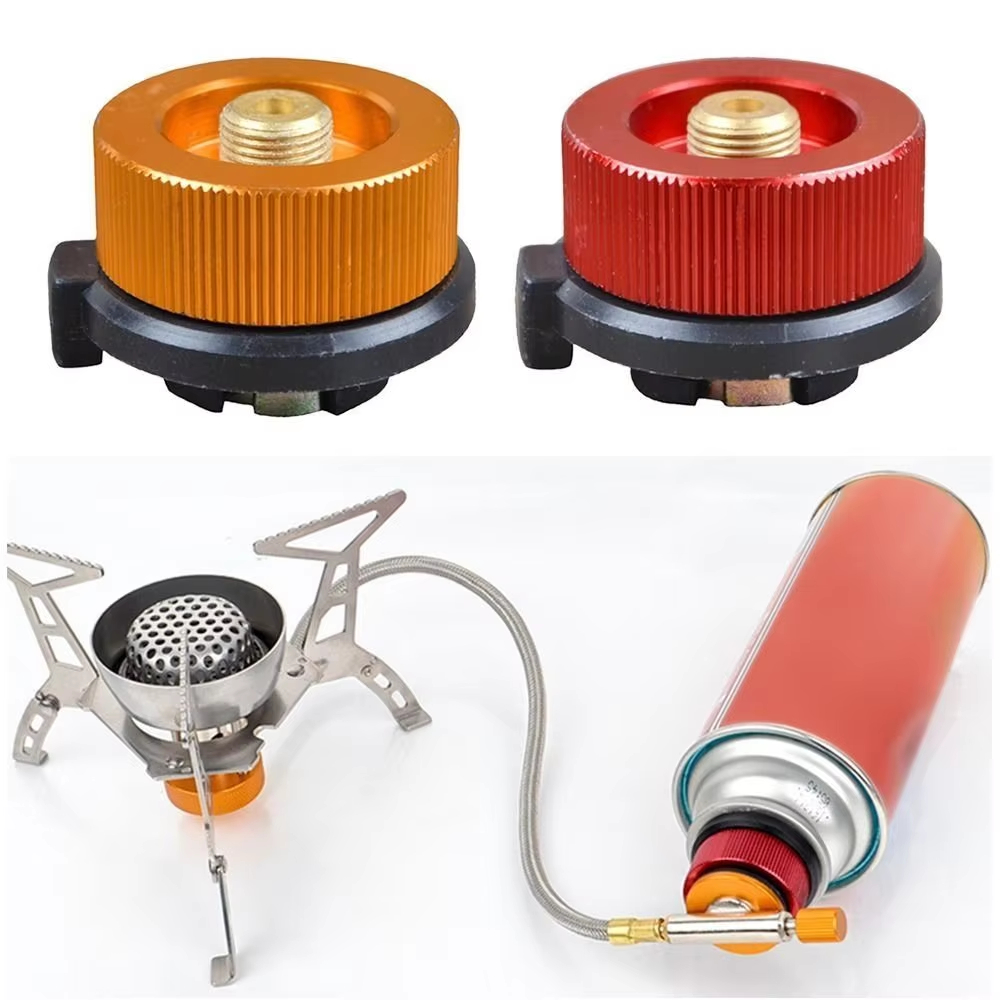 Camping Cooking Wood Stove - เตาแก๊สสำหรับตั้งแคมป์และเดินป่าแบบแยกส่วน พร้อมตัวแปลงเชื่อมต่อถังแก๊สแบบปิดอัตโนมัติ