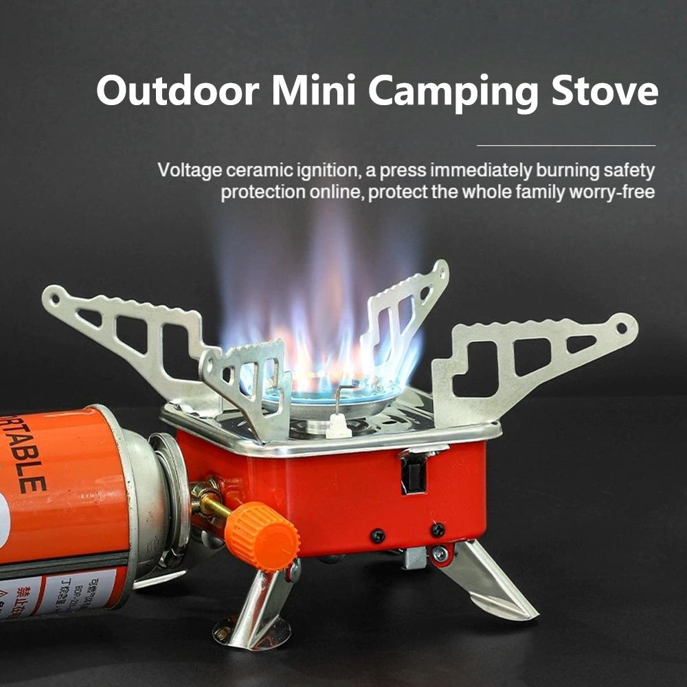 Camping Cooking Heater - เตาแก๊สพกพาแบบพับได้ ทนลม กำลังไฟแรง สำหรับตั้งแคมป์ ทำอาหารกลางแจ้ง เตาสำหรับแบ็คแพ็ค