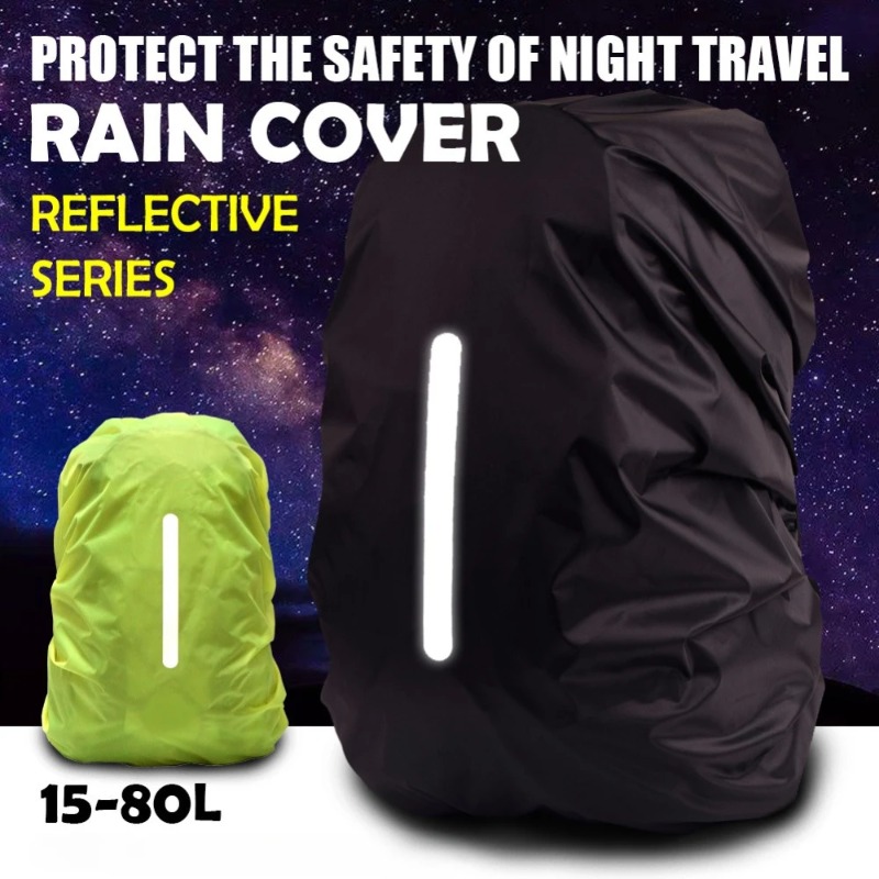 Camping Cooking Cover - กระเป๋าเป้สะพายหลังกันน้ําสะท้อนแสง Rain Cover กีฬากลางแจ้ง Night ขี่จักรยานความปลอดภัย