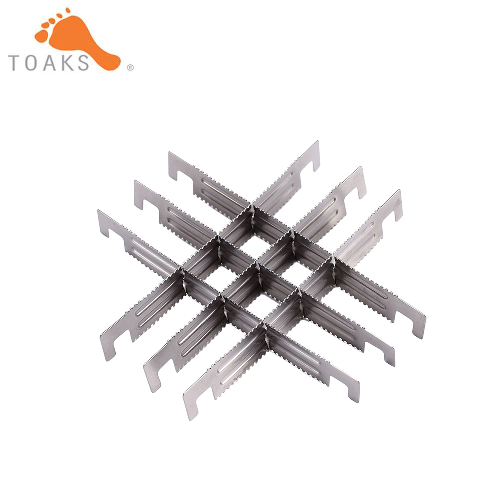 Camping Cooking Wood Stove - 2/4/6pcs TOAKS กลางแจ้งไทเทเนียมเตาไม้ CROSS Bars &