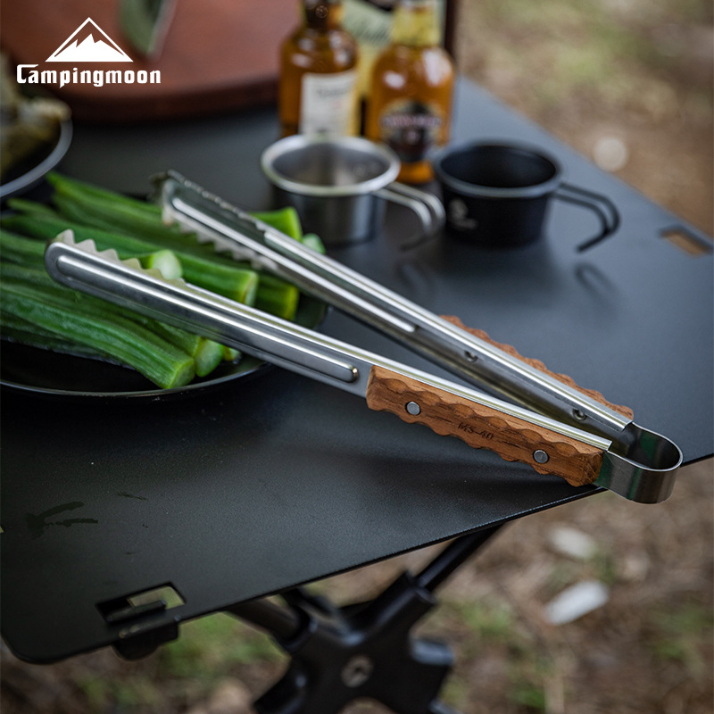 Camping Cooking Food - Outdoor Camping เครื่องครัวเครื่องครัวเสิร์ฟแหนบบาร์บีคิวคลิป Clamps Bbq แหนบอาหารสแตนเลส
