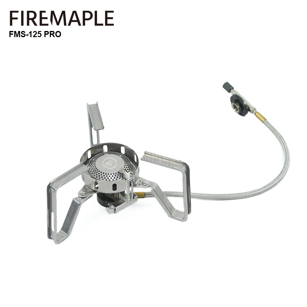 Camping Cooking Wood Stove - เตากันลมเมเปิ้ลแบ่งเตาแก๊ส3240W เดินป่ากลางแจ้งตั้งแคมป์พร้อมอุปกรณ์จุดระเบิด FMS-125PRO น้ำหนักเบา