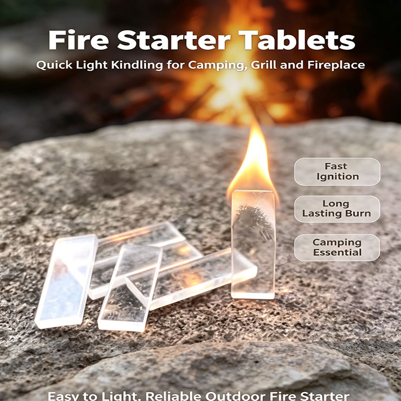 Fire Starter Cube - ชุดจุดไฟกันน้ำ 100 ชิ้น, แผ่นจุดไฟติดเร็ว ทนทาน สำหรับตั้งแคมป์