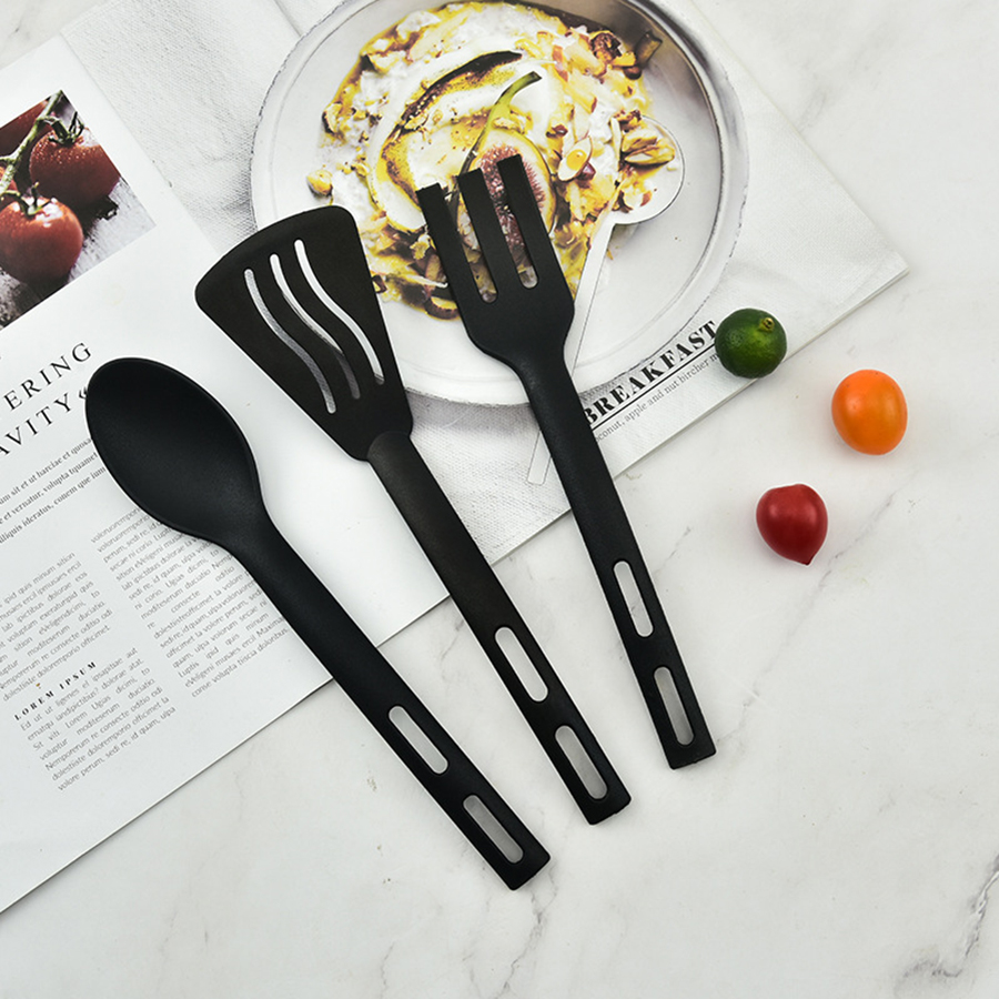Camping Cooking Gear Set - 3 ชิ้นไนลอนเครื่องครัวไม้พายช้อนพื้นผิวส้อมไนลอนชุดเครื่องครัวสําหรับเด็กแบบพกพาเครื่องมือครัวสําหรับตั้งแคมป์ปิกนิก