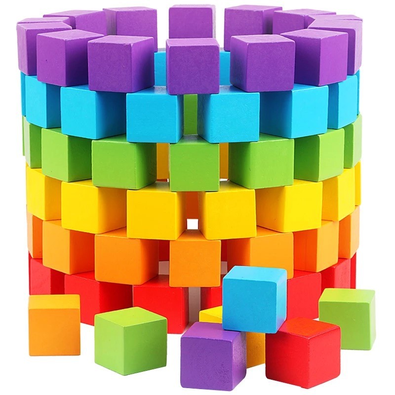 Fire Starter Cube - 30 ชิ้น/ล็อต 2X2 ซม. ไม้หลากสีสันลูกบาศก์บล็อกตัวต่อของเล่นสำหรับเด็กการศึกษาไม้สแควร์ลูกเต๋าเกมกระดานบล็อกของเล่นของขวัญ
