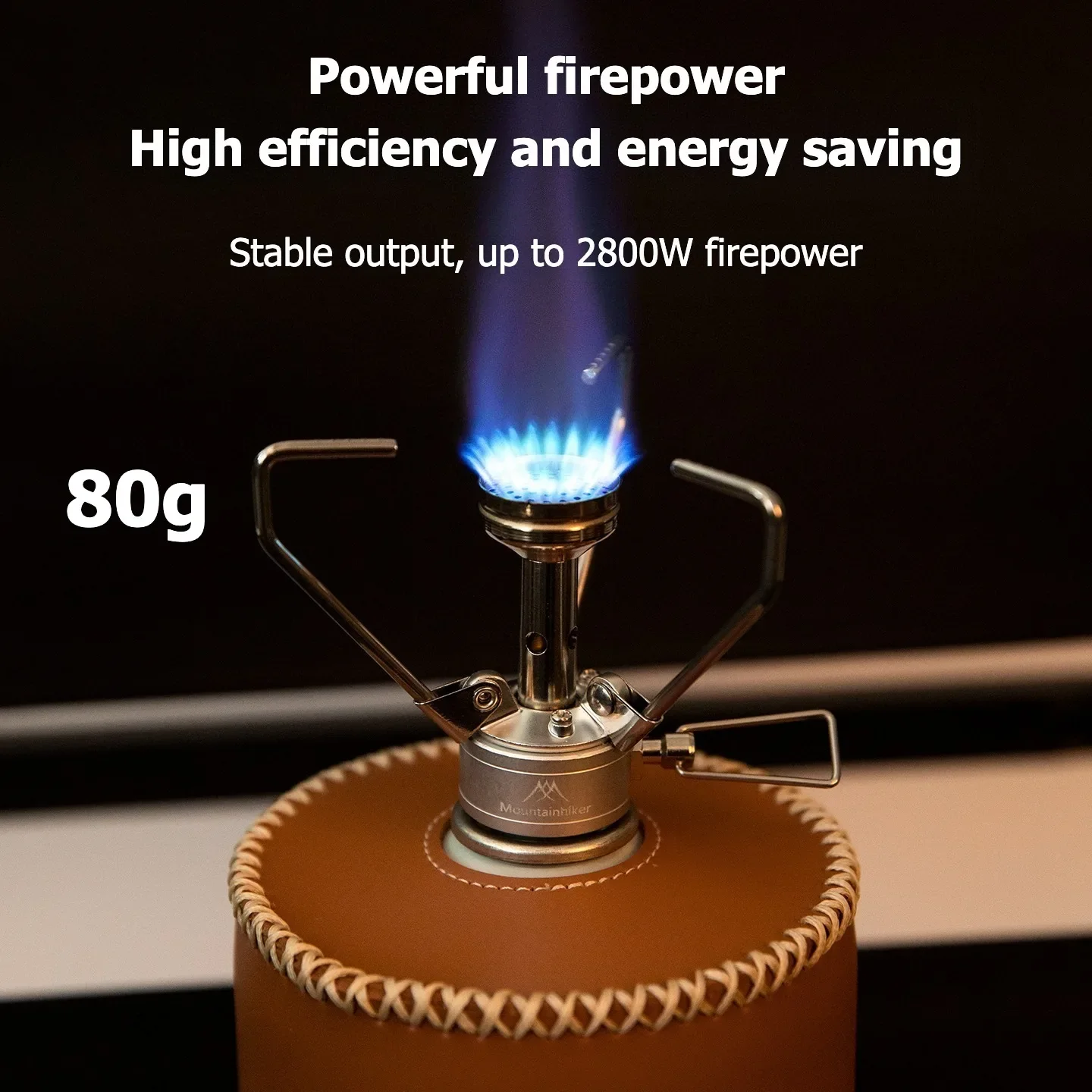 Camping Cooking Heater - เตาแก๊สพกพาแบบรวมวัสดุสแตนเลส 304 ยี่ห้อ Mountainhiker Ultralight พร้อมแผงกันลม