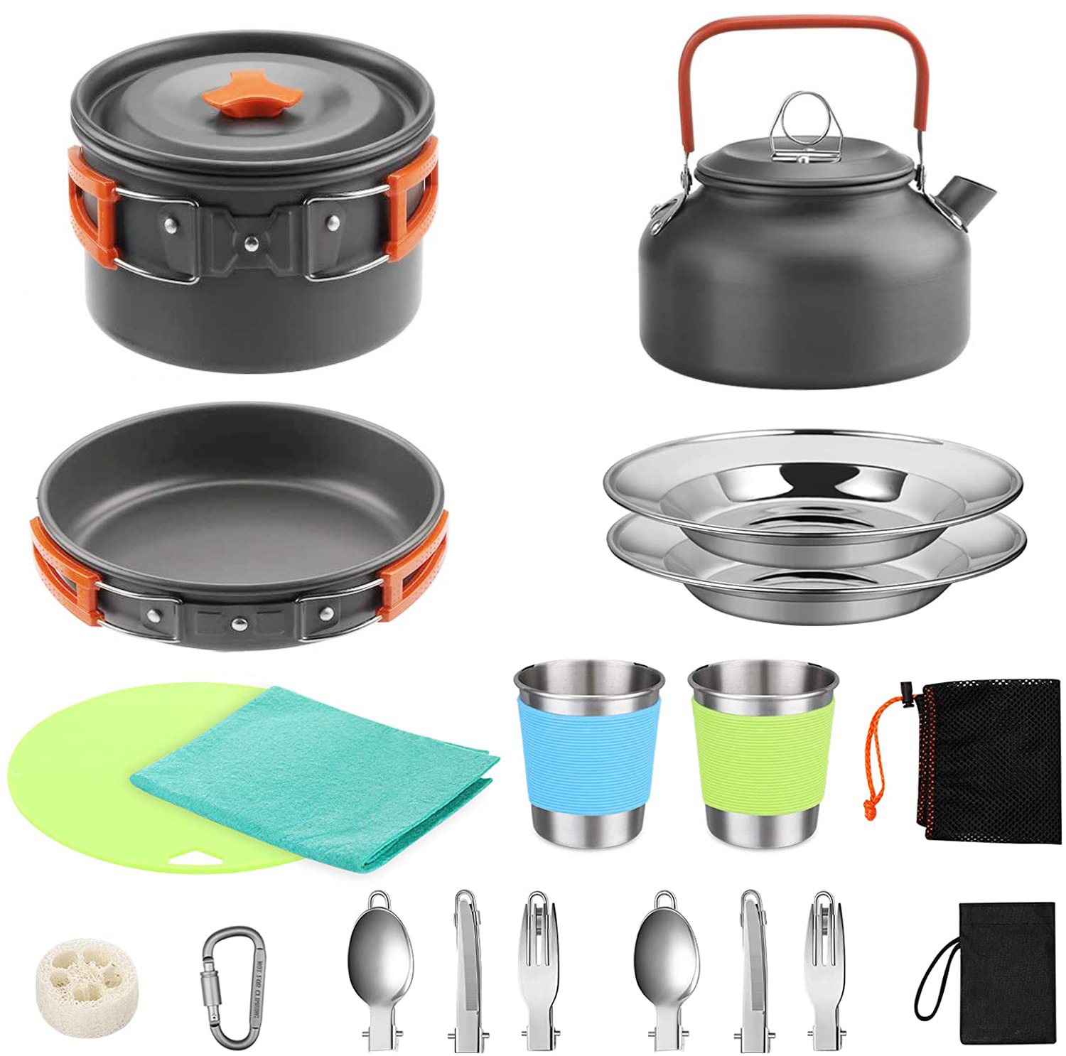 ชุดทำอาหารสำหรับตั้งแคมป์กลางแ - Camping Cooking Gear Set บทวิจารณ์และราคา