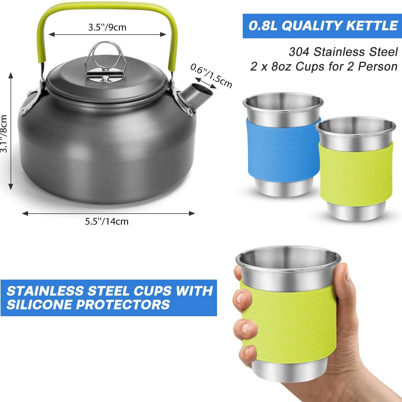 ชุดทำอาหารสำหรับตั้งแคมป์กลางแ - Camping Cooking Gear Set บทวิจารณ์และราคา
