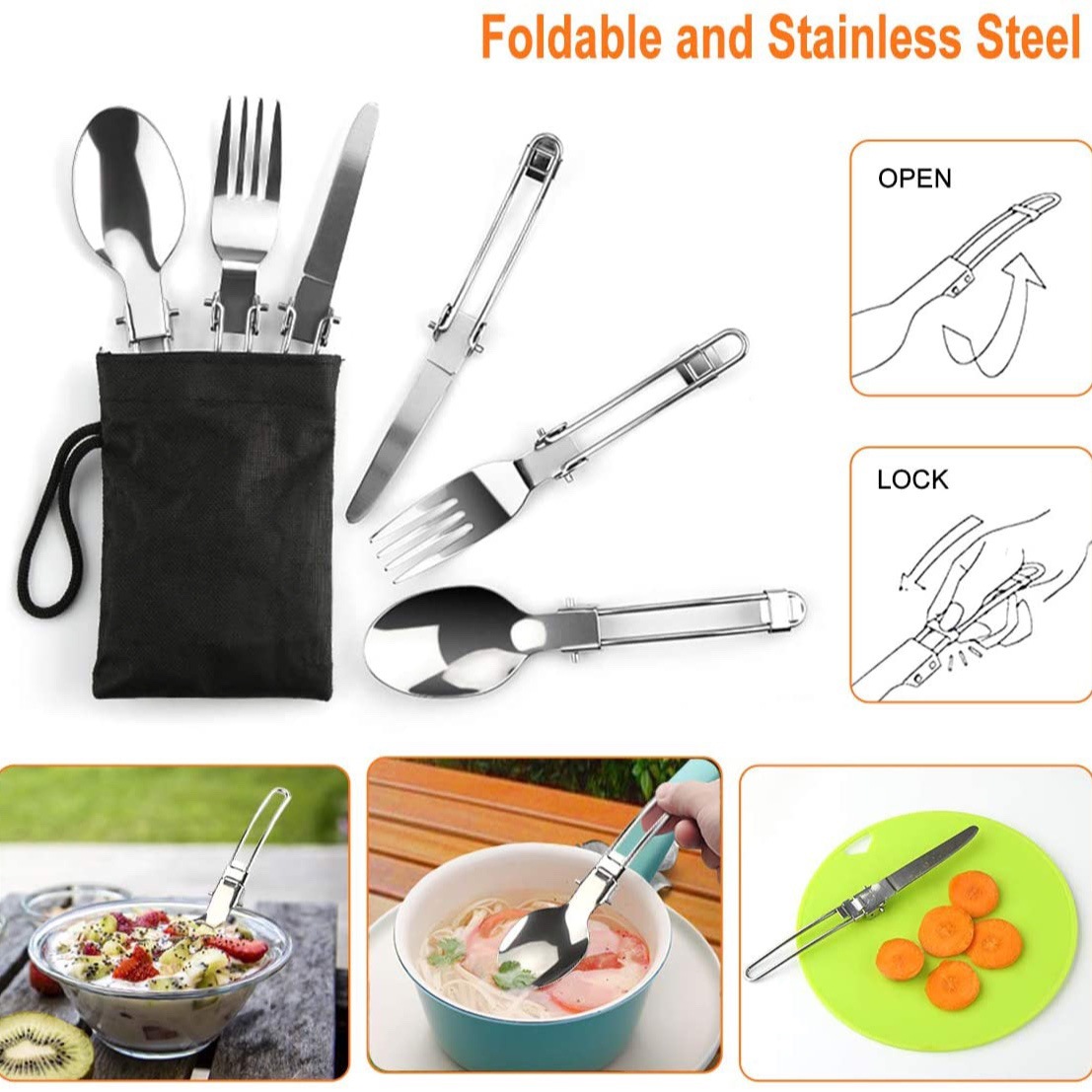 ชุดทำอาหารสำหรับตั้งแคมป์กลางแ - Camping Cooking Gear Set บทวิจารณ์และราคา