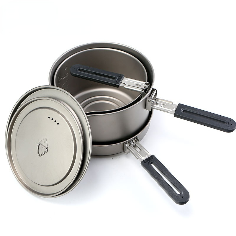 กระทะทอด หม้อทำอาหาร ไทเทเนียม - Camping Cooking Noodles บทวิจารณ์และราคา