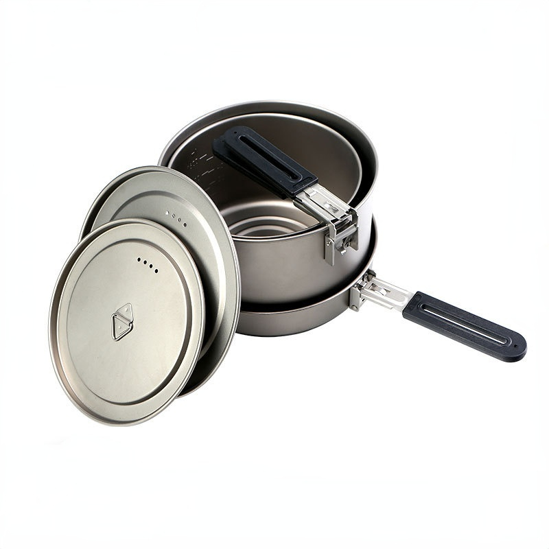 กระทะทอด หม้อทำอาหาร ไทเทเนียม - Camping Cooking Noodles บทวิจารณ์และราคา