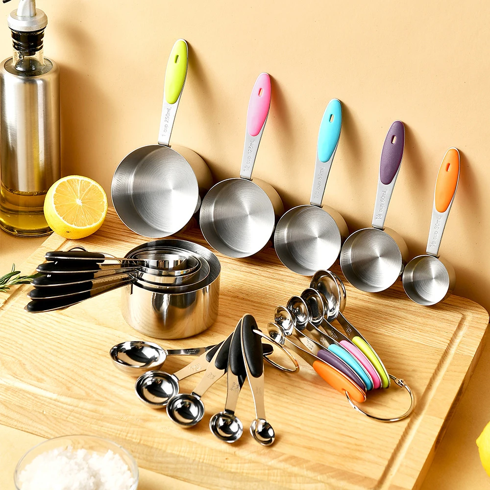 5/10 ชิ้นสแตนเลสวัดถ้วยและช้อน - Camping Cooking Tool Set บทวิจารณ์และราคา