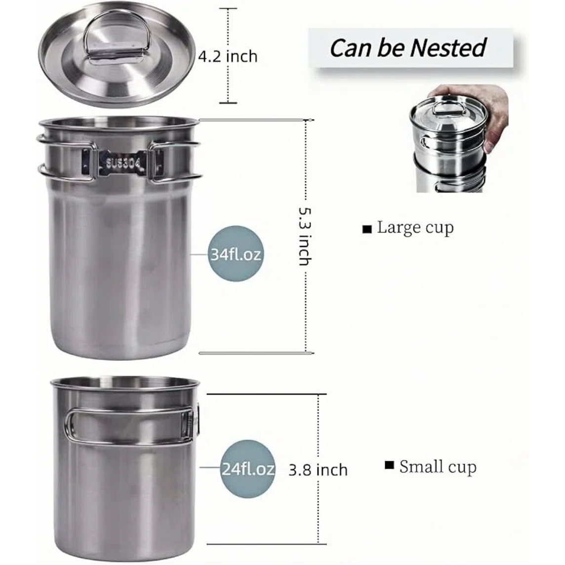 แก้วพับได้สำหรับแคมป์ปิ้ง หม้อ - Camping Cooking Food บทวิจารณ์และราคา