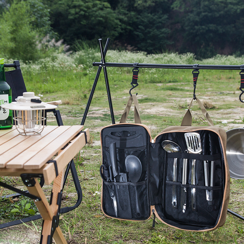 ชุดเครื่องครัวแคมป์ปิ้ง 8 ชิ้น - Camping Cooking Gear Set บทวิจารณ์และราคา