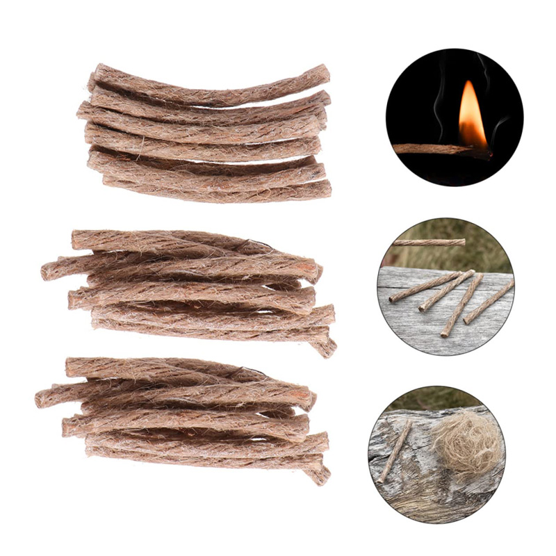 เชือกป่านจุดไฟ 12/24 ชิ้น พกพา - Camping Cooking Wood Stove บทวิจารณ์และราคา