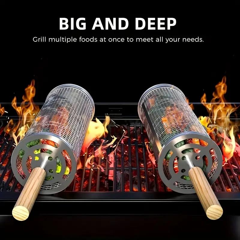 ชุดตะกร้าย่างบาร์บีคิวทรงกลมทำ - Camping Cooking Food บทวิจารณ์และราคา