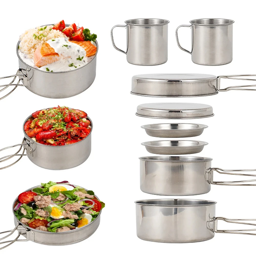 ชุดเครื่องครัวแคมป์ปิ้ง 8 ชิ้น - Camping Cooking Wok บทวิจารณ์และราคา