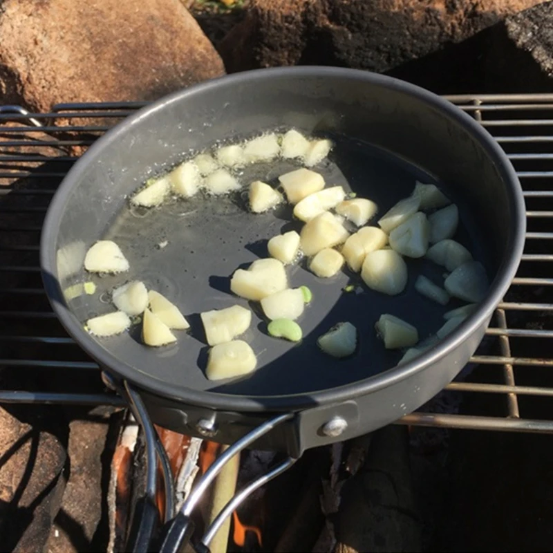 กระทะแบบพกพากระทะนอนสติ๊กแบบกะ - Camping Cooking Wok บทวิจารณ์และราคา