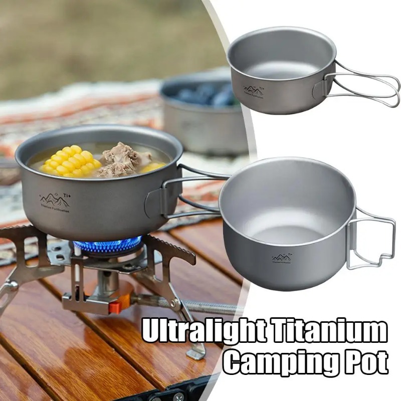 หม้อตั้งแคมป์ไทเทเนียมน้ำหนักเ - Camping Cooking Noodles บทวิจารณ์และราคา