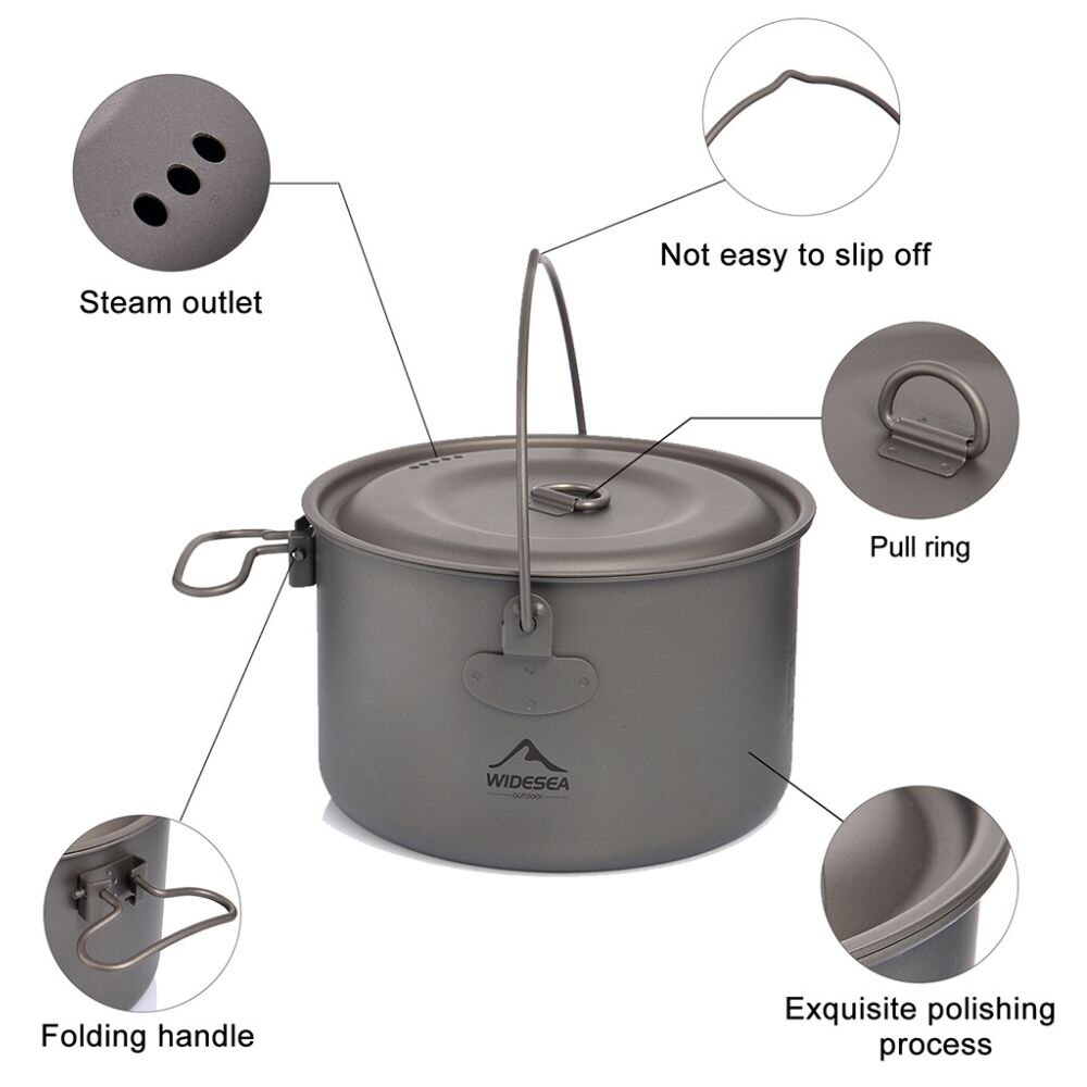 ชุดเครื่องครัวไทเทเนียมสำหรับต - Camping Cooking Wok บทวิจารณ์และราคา