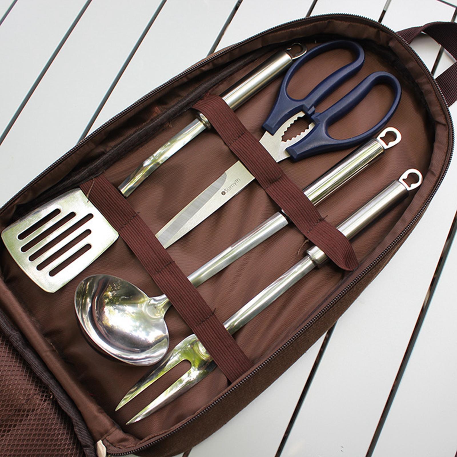 ชุดเครื่องครัว7ชิ้นสำหรับตั้งแ - Camping Cooking Gear Set บทวิจารณ์และราคา