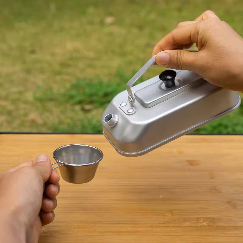 กาน้ำชาแบบพกพาสำหรับปิกนิกการต - Camping Cooking Gear Set บทวิจารณ์และราคา