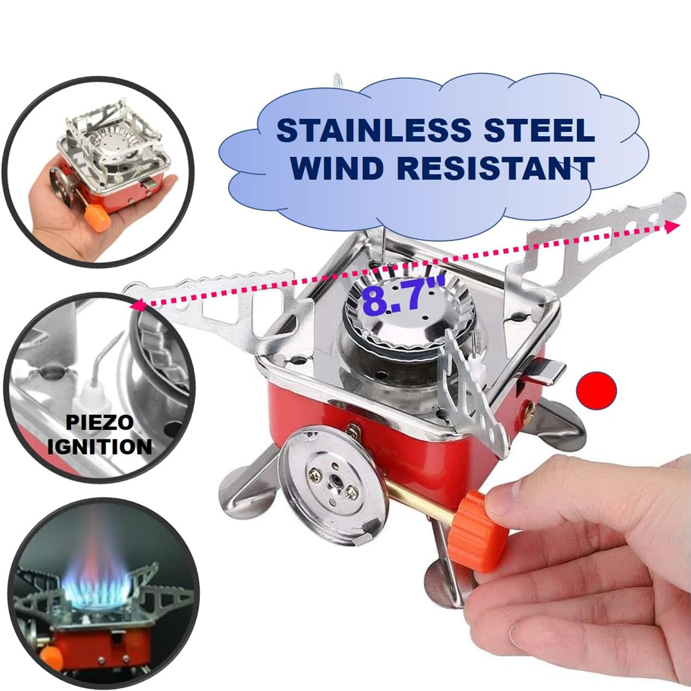เตาแก๊สพกพาแบบพับได้ ป้องกันลม - Camping Cooking Heater บทวิจารณ์และราคา