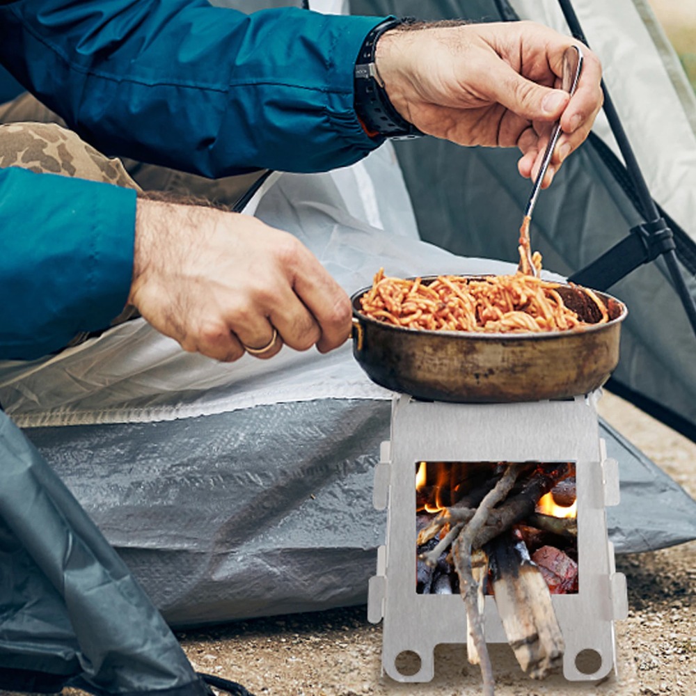 เตาเผาไม้สำหรับตั้งแคมป์ เตาแอ - Camping Cooking Wood Stove บทวิจารณ์และราคา