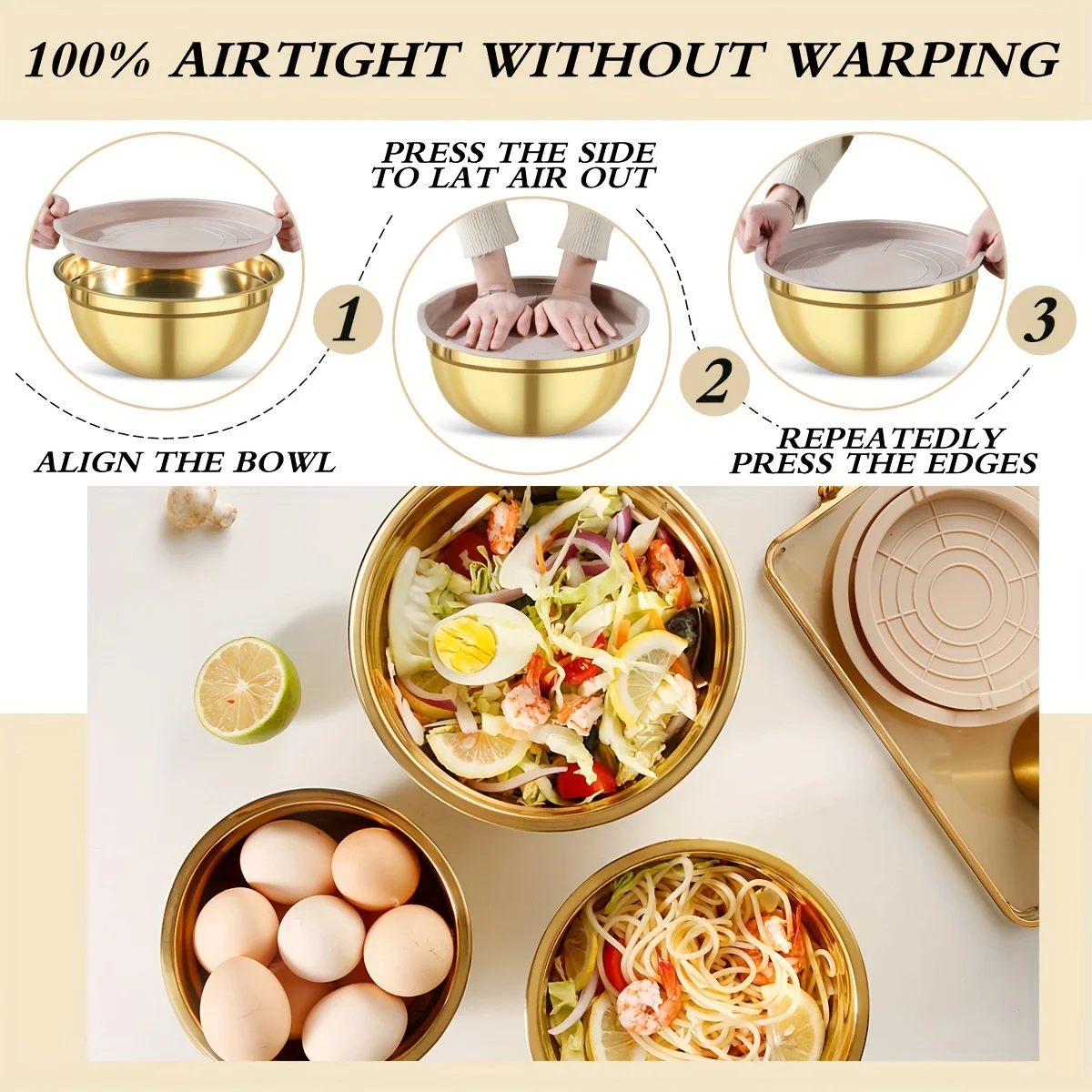 ชุดชามผสมสแตนเลสสีทอง 10 ชิ้นพ - Camping Cooking Tool Set บทวิจารณ์และราคา