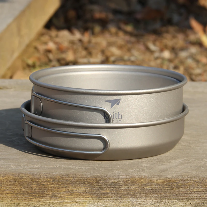 Keith 3PCS ไทเทเนียมเครื่องครั - Camping Cooking Wok บทวิจารณ์และราคา