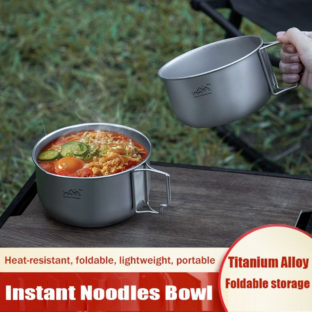 หม้อแคมป์ปิ้งโลหะผสมไทเทเนียมข - Camping Cooking Noodles บทวิจารณ์และราคา