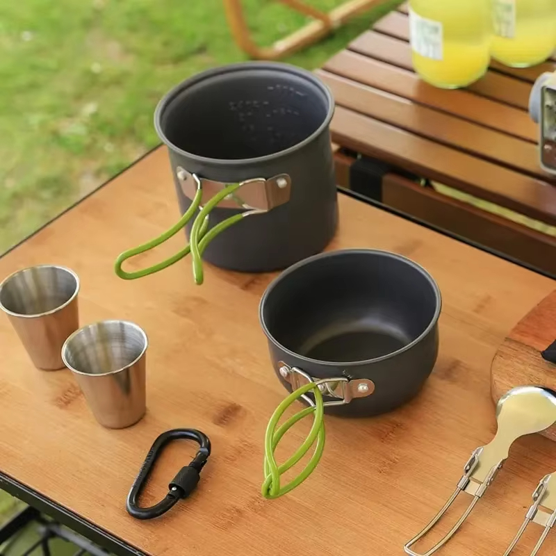 ชุดอุปกรณ์ทำอาหารสำหรับปิกนิกแ - Camping Cooking Gear Set บทวิจารณ์และราคา