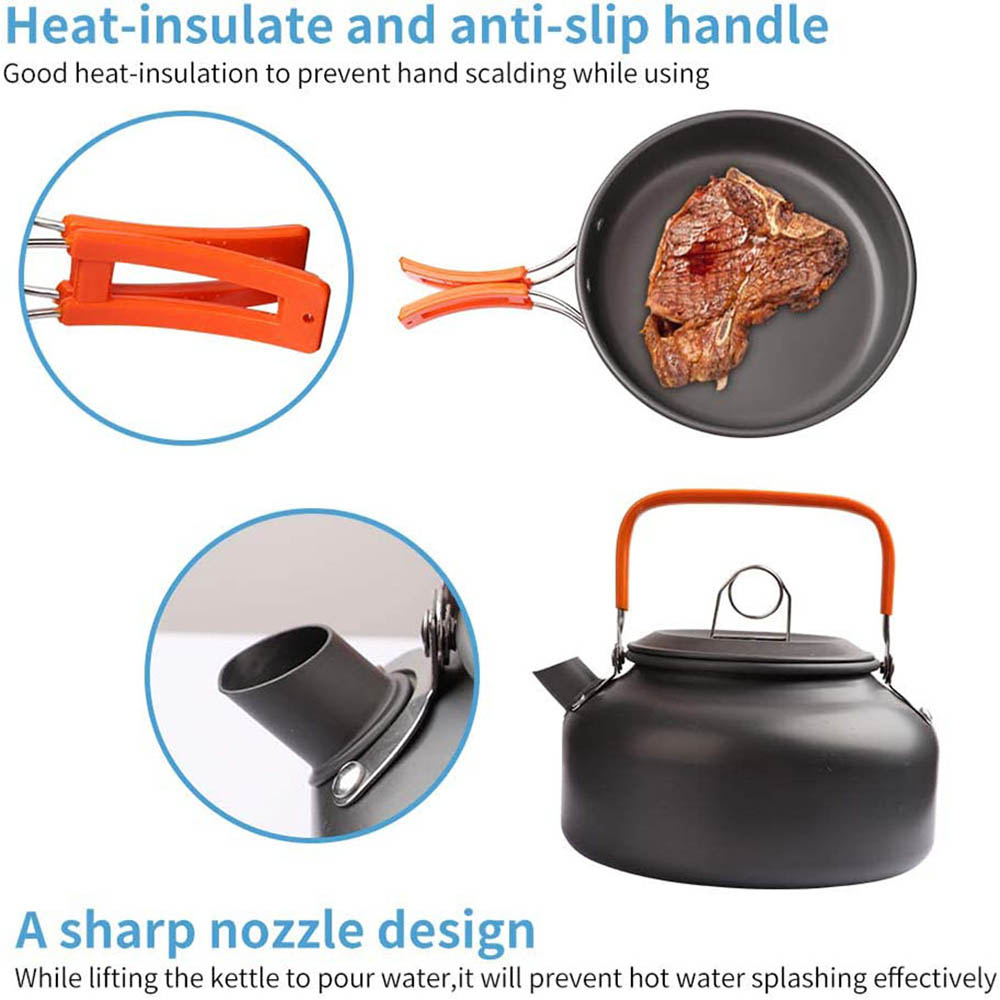 1 ชิ้น/1 เซ็ตชุดเครื่องครัวตั้ - Camping Cooking Gear Set บทวิจารณ์และราคา