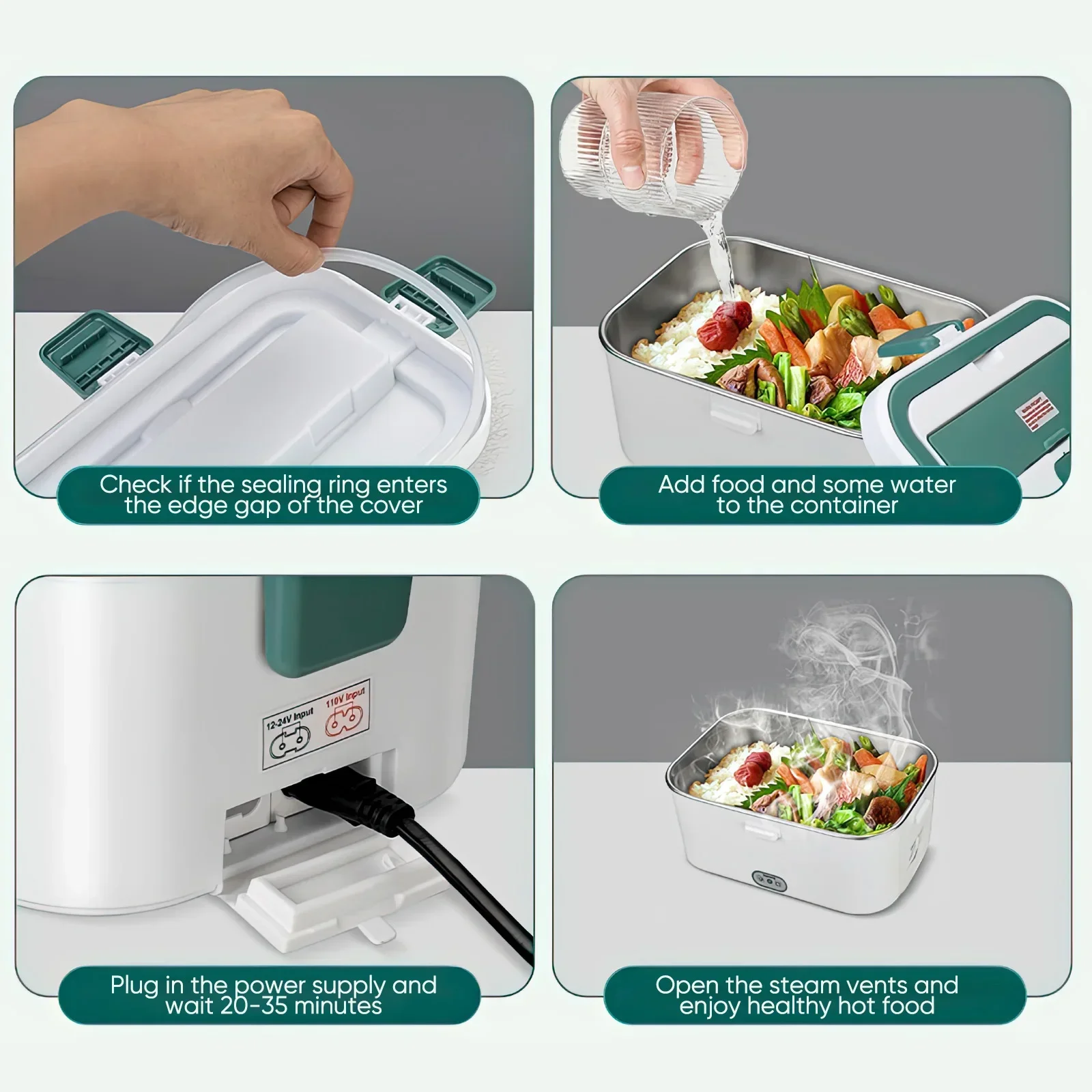 กล่องอาหารกลางวันไฟฟ้าอุ่นอาหา - Camping Cooking Food บทวิจารณ์และราคา