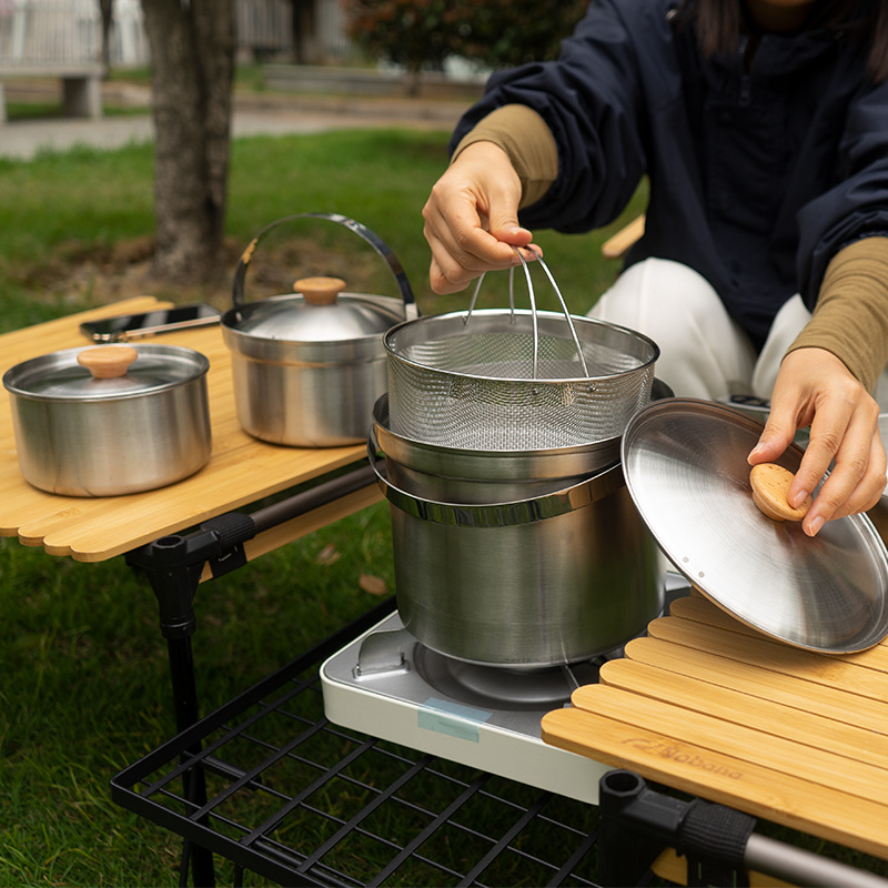 NOBANA ใหม่ล่าสุดกลางแจ้งชุดหม - Camping Cooking Wok บทวิจารณ์และราคา
