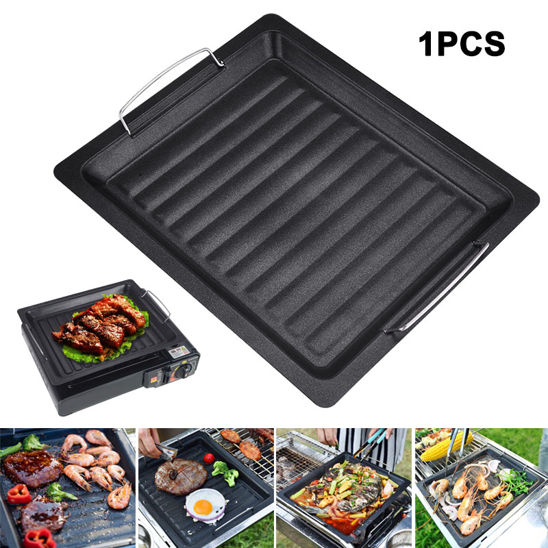 กระทะย่างทรงสี่เหลี่ยมหนาสำหรั - Camping Cooking Wok บทวิจารณ์และราคา