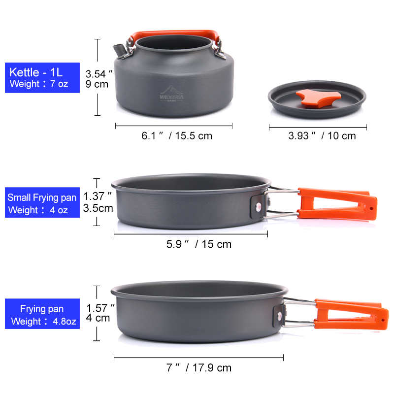 Widea เครื่องใช้บนโต๊ะอาหารสำห - Camping Cooking Gear Set บทวิจารณ์และราคา