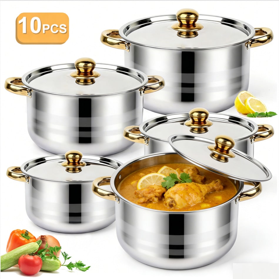 ชุดหม้อสแตนเลสสตีล ชุดเครื่องค - Camping Cooking Tool Set บทวิจารณ์และราคา