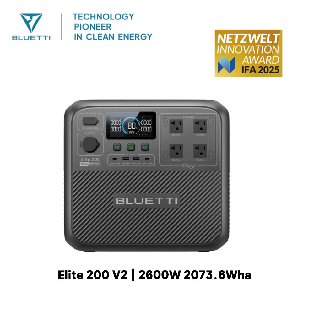 【รีนิว】BLUETTI Elite 200 V2 สถ - Camping Cooking Heater บทวิจารณ์และราคา