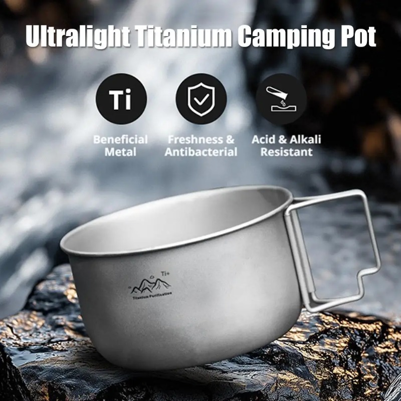 หม้อตั้งแคมป์ไทเทเนียมน้ำหนักเ - Camping Cooking Noodles บทวิจารณ์และราคา