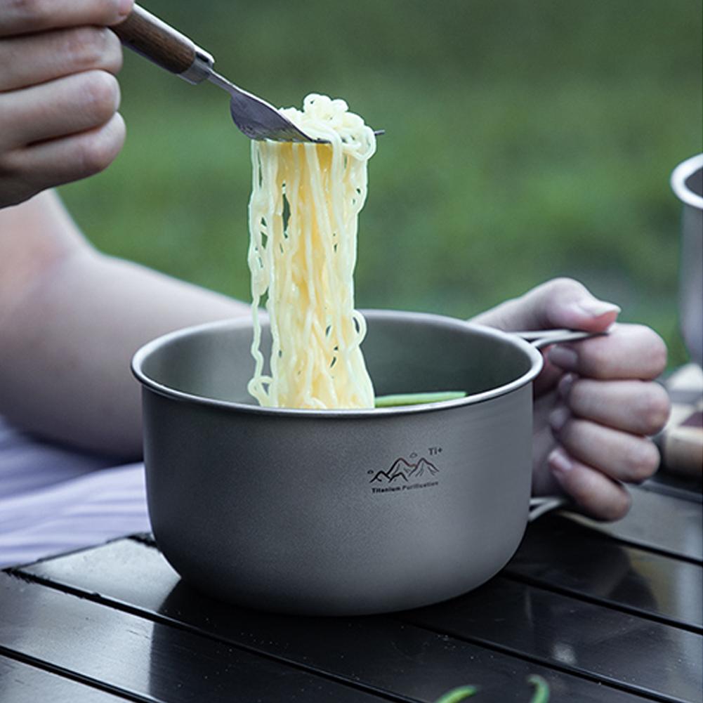 หม้อแคมป์ปิ้งโลหะผสมไทเทเนียมข - Camping Cooking Noodles บทวิจารณ์และราคา