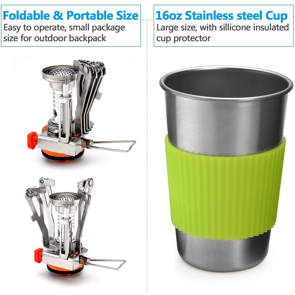 ชุดเครื่องครัวตั้งแคมป์พร้อมเต - Camping Cooking Gear Set บทวิจารณ์และราคา